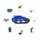 Tracked Tank Chassis CNC RC Tank Chassis Aluminum Alloy for Arduino DIY Unfinished Blue