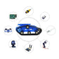 Tracked Tank Chassis CNC RC Tank Chassis Aluminum Alloy for Arduino DIY Unfinished Wine Red