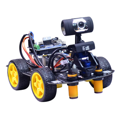 Programmable Robot Car Kit Unfinished 2-DOF PTZ Tracking Line Obstacle Avoidance [WiFi Version]