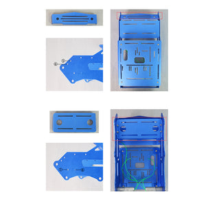 Tracked Tank Chassis CNC RC Tank Chassis Aluminum Alloy for Arduino DIY Unfinished Black