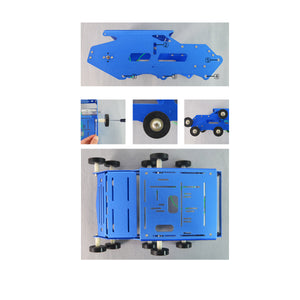 Tracked Tank Chassis CNC RC Tank Chassis Aluminum Alloy for Arduino DIY Unfinished Orange