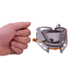 Foldable Camping Outdoor Gas Burner Stove Mini Backpacking Stove Windproof w/ Red Storage Box