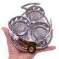 11000W Camping Outdoor Gas Burner Stove Mini Backpacking Stove Windproof w/ 3 Burners