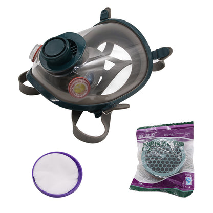 7pcs/Set Full Face Gas Mask Full Face Respirator Mask for Painting Spraying 6280 &amp; #3 Cartridges Set