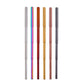 2 Sets of Telescopic Straw Reusable Stainless Steel &amp; Cleaning Brush &amp; Storage Bag Colorful