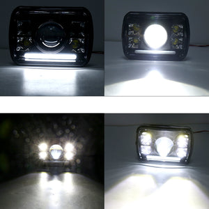 OL-J1960S 2pcs 5x7" Headlight Head Lamp 60W for Jeep YJ MJ XJ GMC Chevrolet