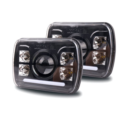 OL-J1960S 2pcs 5x7" Headlight Head Lamp 60W for Jeep YJ MJ XJ GMC Chevrolet