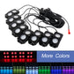 OL-19RGB08 8 Pod RGB LED Rock Lights Mobile Phone Bluetooth Control for Jeep Truck ATV SUV Car Boat