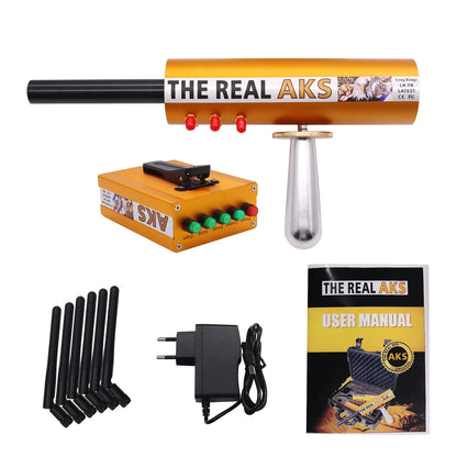 The Real AKS Gold Long Range Gold Detector 6 Antennas Plastic Case for Gold Silver Gem Diamond Golden