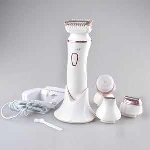 KM-7202 Women Rechargeable Electric Shaver Facial Cleaning Brush for Women Body Hair Trimmer