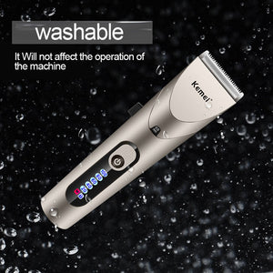 KM-1627 Electric Hair Trimmer Shaver Rechargeable Cordless Hair Clipper Kit