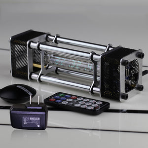 Assembled IV-18 Fluorescent Tube Clock Kit DIY 6 Digital Display Energy Pillar w/ Adapter