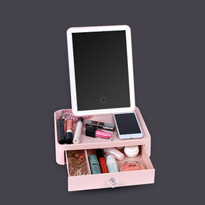 37 LED Touch Screen Makeup Mirror Dimmable Night Light Rotatable Table Top Vanity Mirror