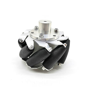 1pc 100mm/4" Mecanum Wheel Aluminum Alloy Omini Wheel w/ Coupling for 6mm Hub Robot Car
