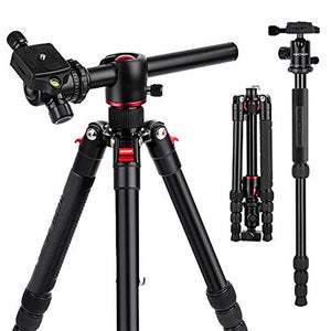 TM2515T DSLR Camera Tripod Professional Horizontal Aluminum Tripod for Canon Nikon DSLR Camera