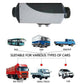 12V 5KW Diesel Air Heater Remote Control Thermostat 10L Plastic Tank Kit for Caravan Motorhome RV