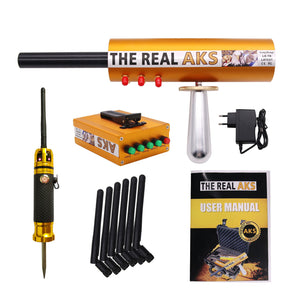 The Real AKS Long Range Gold Detector 6 Antennas Plastic Case for Silver Gem Diamond Golden + Filter
