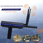 AKS Long Range Gold Metal Detector Gems Diamond Finder with Three Antennas Handheld Type Black