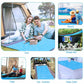 210x200cm Waterproof Beach Mat Outdoor Picnic Blanket Rug Mattress + Storage Bag + 4 Stakes + Buckle
