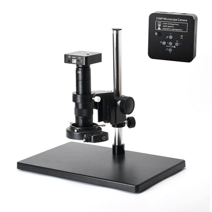HY-1138A 21MP Industrial Microscope Camera 4K Video Record 1080P w/ 180X Lens HDMI/USB Output 60LEDs