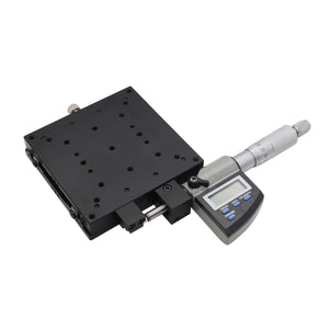 SEMX100-AS X-Axis Manual Linear Stage High Precision 100*100mm with Digital Micrometer LCD Display