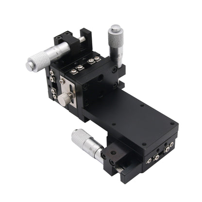 XYZ 3 Axis Manual Linear Stage Fine Tuning CNC Sliding Table Crossed Roller 40*40mm 2KG SEMXYZL40-AS