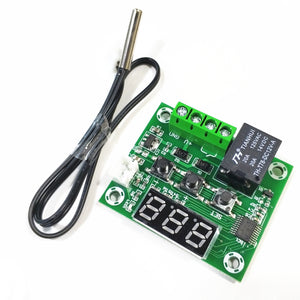 5pcs Temperature Thermostat Digital Temperature Controller Thermostat w/ Probes Blue Light 5V/ 12V