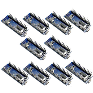 10pcs Nano V3.0 ATMEGA328P Welded Modules CH340G Upgraded Board for Arduino CH340 USB Driver