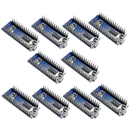 10pcs Nano V3.0 ATMEGA328P Welded Modules CH340G Upgraded Board for Arduino CH340 USB Driver
