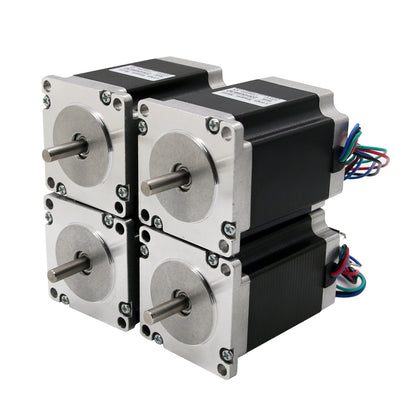 4pcs Nema 23 Stepper Motor 23HS8430 270oz.in 1.9NM Single Shaft 76mm 3A CNC Router Stepper Motor Kit