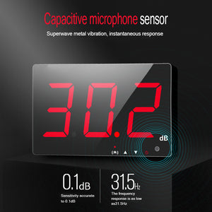 Sound Level Meter Wall Mounted Noise Level Meter 30-130dB 9.6&quot; LED Data Storage Transmission SW-525B