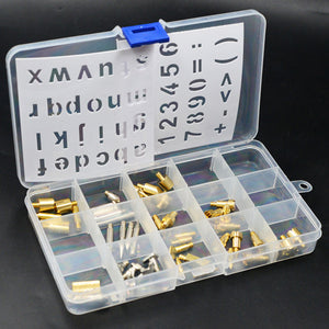 55pcs Wood Burning Pen Tips Pyrography Wood Burning Tool Tips w/ 2pcs Drawing Templates Storage Box