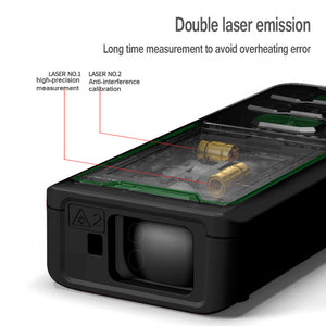 Laser Distance Meter 50M Digital Laser Rangefinder Voice Broadcast for Outdoor Indoor Uses SW-50G
