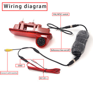 Third Brake Light Camera Kit Night Version For 2014 Opel Vivaro / 2014 Renault Trafic