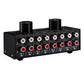 RCA Audio Selector Audio Input Signal Selector Switch Support 6 IN 2 OUT &amp; 2 IN 6 OUT RCA Ports