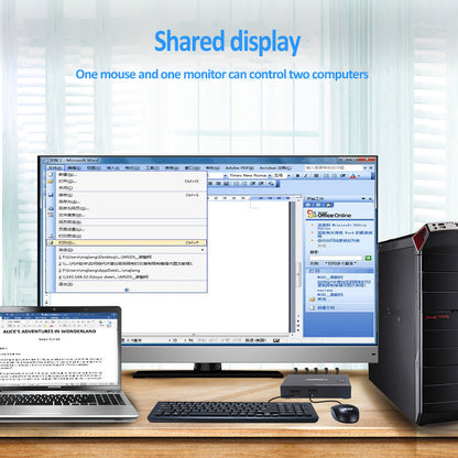 2 Port HDMI KVM Switch 2 IN 1 OUT For 4K*2K@30Hz AM-KM201 Version 2.0 Dark Gray