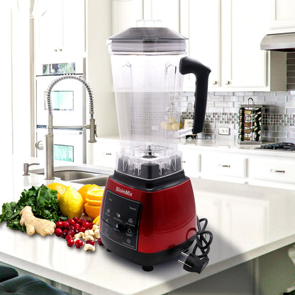 2L BPA Free Blender Mixer Juicer Food Processor 2200W 45000RPM Digital Touch Screen LED D6300 Red