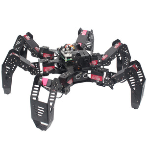 18DOF Hexapod Robot Spider Robot 2DOF PTZ with Main Board for Raspberry Pi 4B/1G Finished