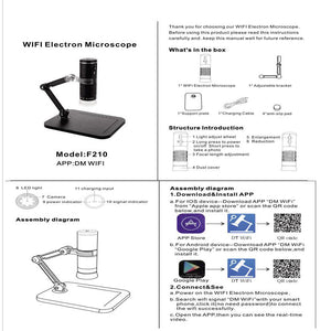 Maxgeek 1000X Digital Wifi Microscope Magnifier Camera for iPhone Samsung Android IOS