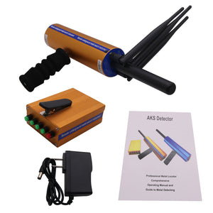 AKS Long Range Gold Metal Detector Gems Diamond Finder with Three Antennas Handheld Type
