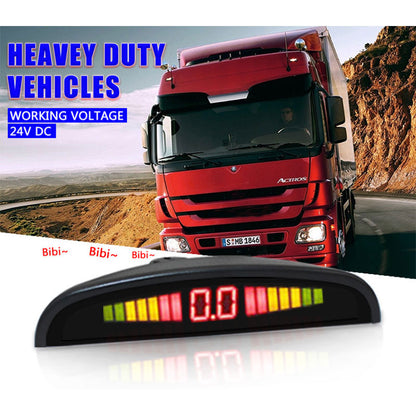Car LED Display 4 Parking Sensor Reversing Parking System with Audio Buzzer &amp; LED Display