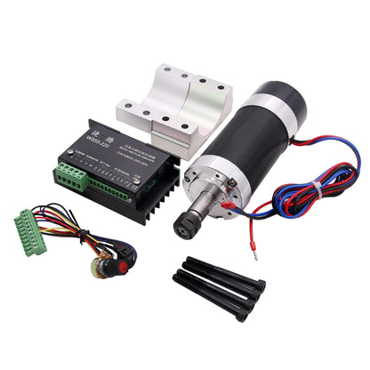 ER11 Brushless Spindle 500W + Clamp Base + WS55-220 BLDC Motor Driver Controller