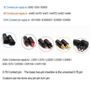 MMCX Adapter Female to EXK Male Connector Earphone Cable Adapter For EX1000/EX800ST/EX800/EX600