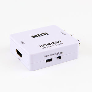 Mini HDMI2AV HDMI to AV Converter Adapter 1080P For PC Set Top Box Monitor