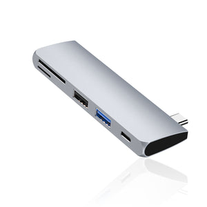 5-In-1 Type C Docking Station USB C Hub with Card Reader Function USB3.0 USB2.0 Ports HW-TC40