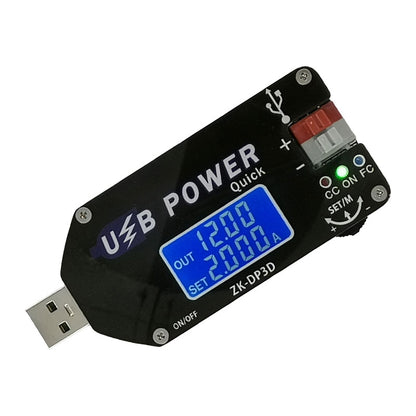 Adjustable USB Power Supply 15W USB Fan Speed Controller CV CC Support Fast Charge ZK-DP3D