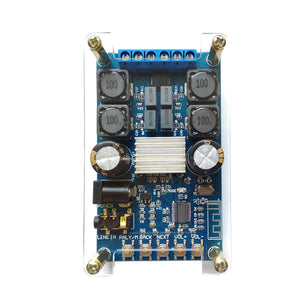 2x50W Bluetooth Digital Amplifier Board Audio Amp Board w/ Acrylic Shell without POP Sound Unassembled