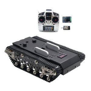 RC Tank Chassis Metal Track Tank with Controller System 30KG Load Capacity WT-200 Assembled