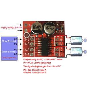 2-Way DC Motor Driver Module CW CCW PWM Speed Adjustment Dual H Bridge Replacement For L298N