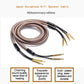 5U Hifi Speaker Cable Pure Copper Audio Speaker Wire with Gold plated Banana Plug T 2.5M